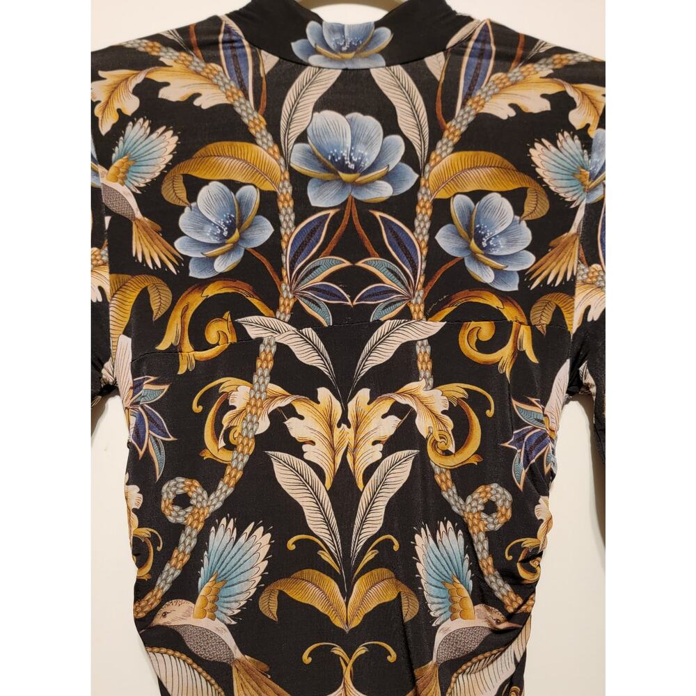 Farm Rio Snake Garden Jersey Blouse Women Size S - Picture 6 of 12
